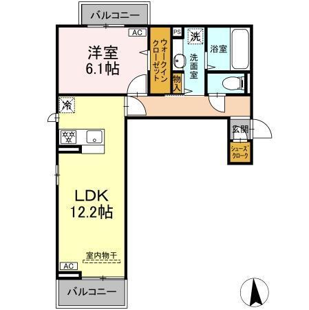 Mels court（305） 間取り図画像