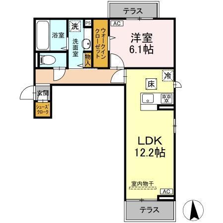 Mels court（101） 間取り図画像
