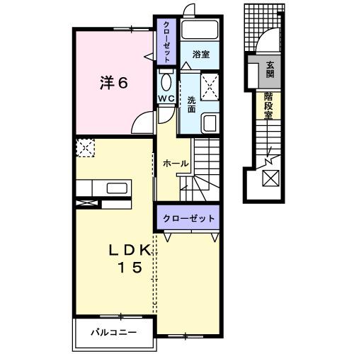 カーサエレガンテ　Ｂ（202） 間取り図画像