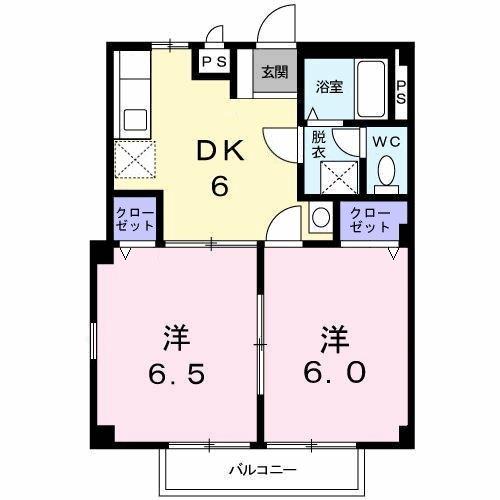 メルベーユ宮　Ａ（102） 間取り図画像