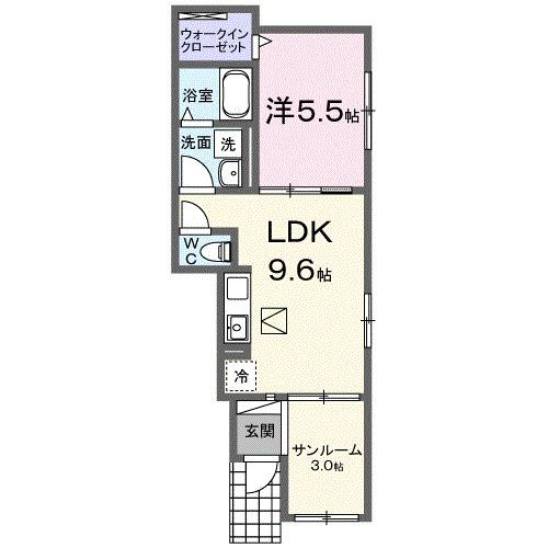 ハニー　テラス（103） 間取り図画像