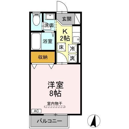 シティハイム（A102） 間取り図画像