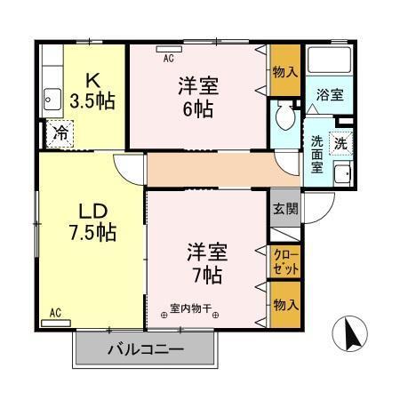 ウィルモア木ノ田（202） 間取り図画像