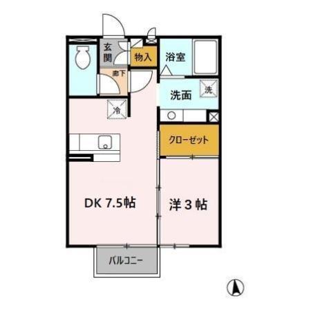 シャルム今井（202） 間取り図画像