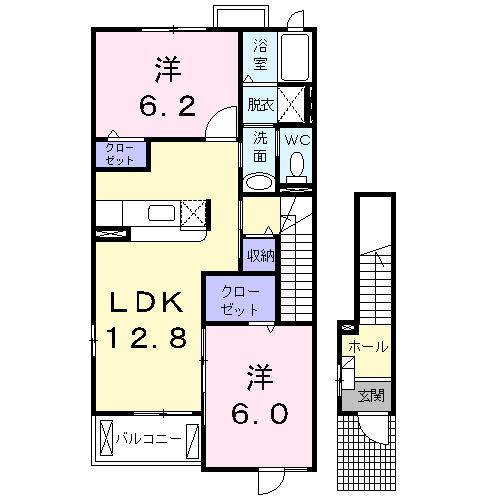 フリーデ　Ａ（201） 間取り図画像