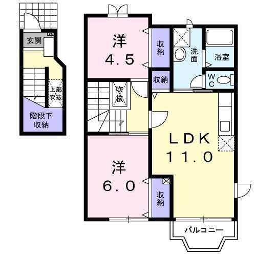 グリーンハイツ（201） 間取り図画像