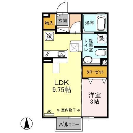メゾン･ド･ボヌール　Ａ/Ｂ（B102） 間取り図画像