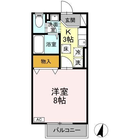 セジュール開沖（105） 間取り図画像