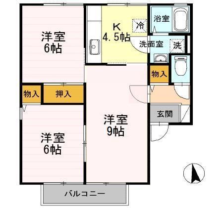 ボンビラス・ＨＯＳＯＮＯ　Ａ（205） 間取り図画像
