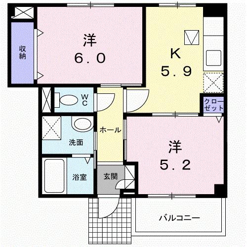 クリアネス（102） 間取り図画像
