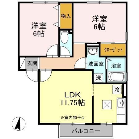 ロイヤル・ウイング　Ｄ（101） 間取り図画像