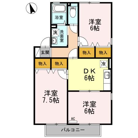 アバンサール・ミヤオ（201） 間取り図画像