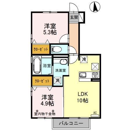 リラ・クレール　Ⅲ（102） 間取り図画像