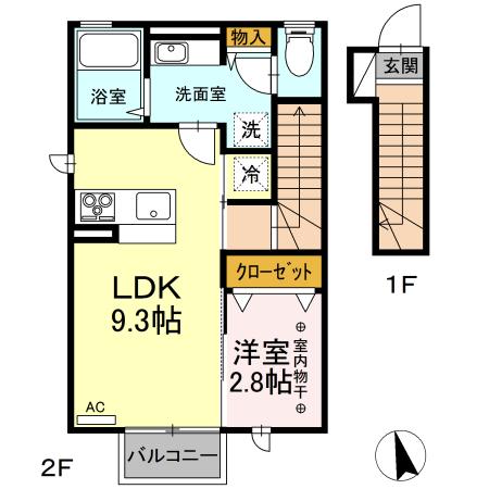 アレーズ悠（203） 間取り図画像
