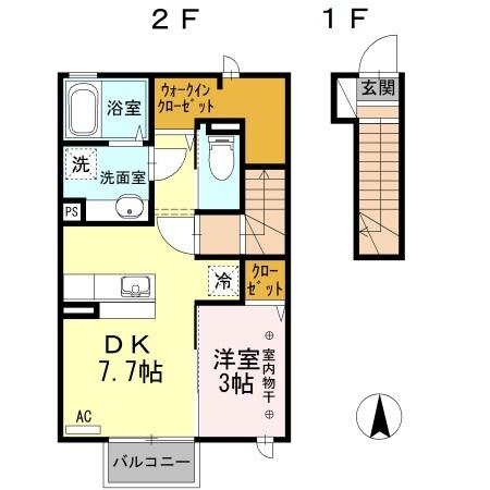 プリマージュ　Ｃ（202） 間取り図画像