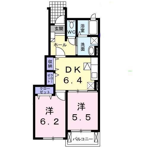 エスト・ノール　Ｂ（102） 間取り図画像