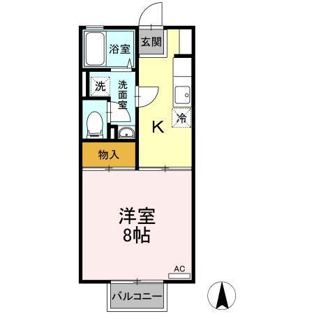 メゾンクレール　A（201） 間取り図画像
