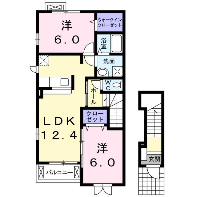 セレノ佐久平　Ｂ（201） 間取り図画像
