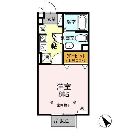 リベルコート（203） 間取り図画像