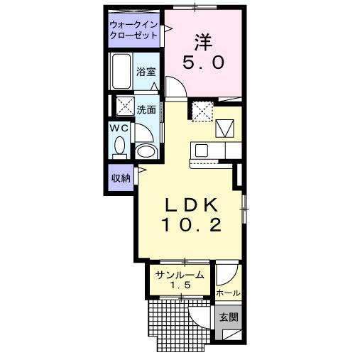 プラシードＢ（104） 間取り図画像