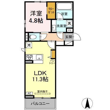 Oryza Folium(ｵﾘｻﾞ ﾌｫﾘｳﾑ)（203） 間取り図画像