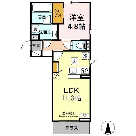 Oryza Folium(ｵﾘｻﾞ ﾌｫﾘｳﾑ)（101） 間取り図画像
