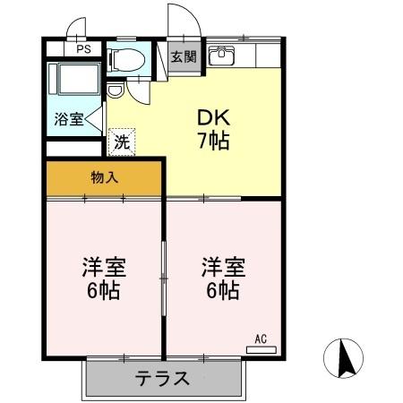 コーポシャローム　Ａ（105） 間取り図画像