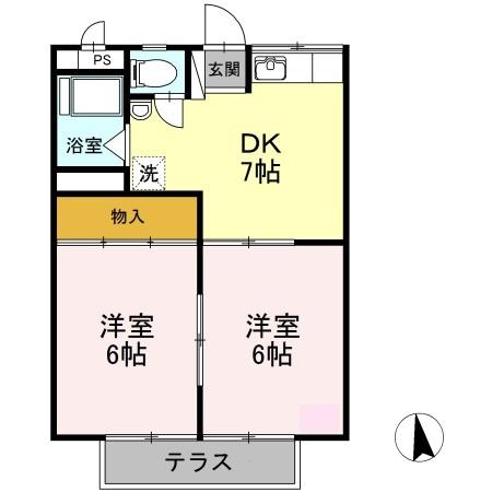 コーポシャローム　Ａ（105） 間取り図画像