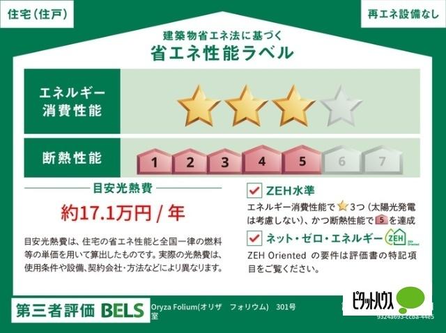 Oryza Folium(ｵﾘｻﾞ ﾌｫﾘｳﾑ)（301） 省エネ性能表示ラベル