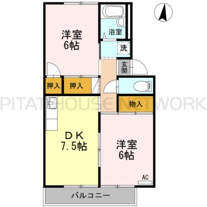 セジュールときしげ　B棟 間取り図写真