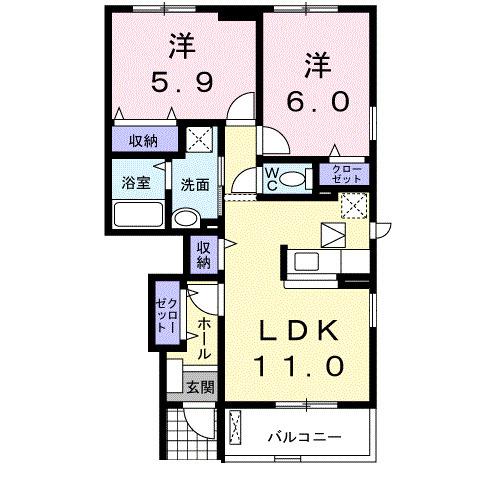 ヴィラ　カリーノ（102） 間取り図画像