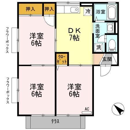 スターパレス下松　オリオン館（102） 間取り図画像