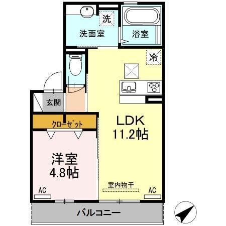 D-roomMIZUHO　B棟（102） 間取り図画像