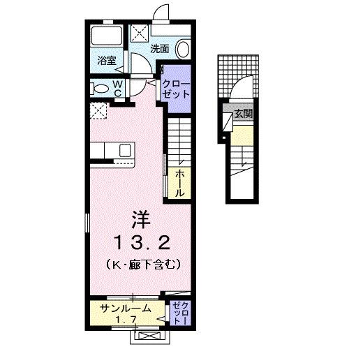 カルムＳ（204） 間取り図画像