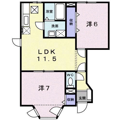 プルミェソレイユ（101） 間取り図画像