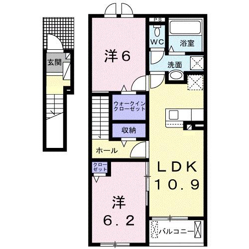 カーサ・アモーレ　Ⅰ（202） 間取り図画像