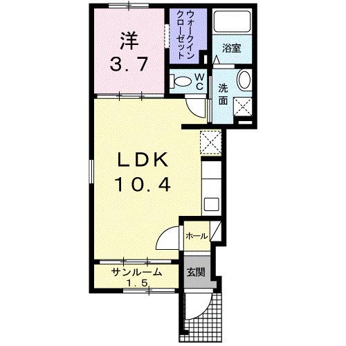 シャン　ド　ランジュ（101） 間取り図画像