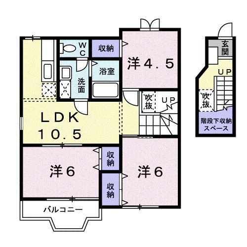 ヴィラ　アンソレイユ　ＳＨ（205） 間取り図画像