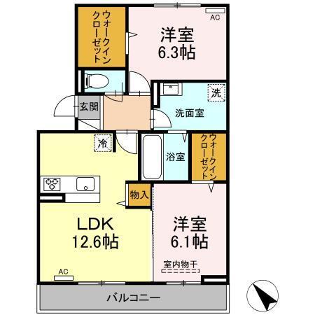 セントポーリア（201） 間取り図画像