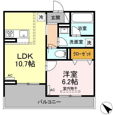 メテオール瑞穂町（305） 間取り図画像