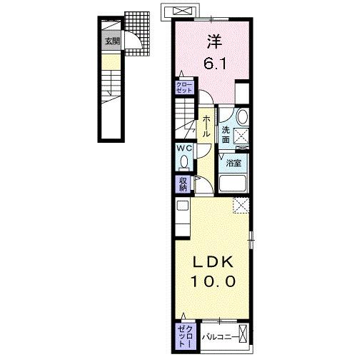 セレーブル浅江Ⅱ（201） 間取り図画像