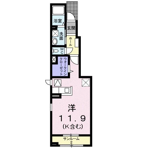 ヴィラ　ソレイユ　中村（103） 間取り図画像