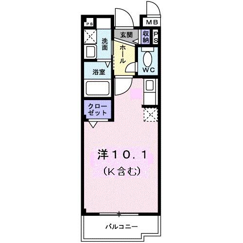 トラッド美里Ｂ（206） 間取り図画像