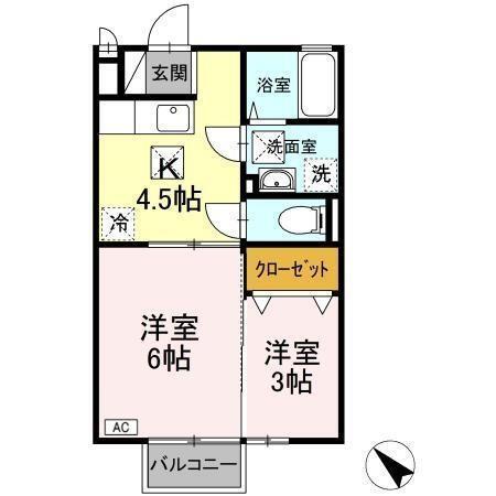 スピカ田中　A棟（A101） 間取り図画像