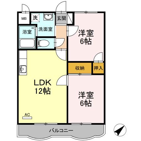 サンパティーク桜木Ⅱ（101） 間取り図画像