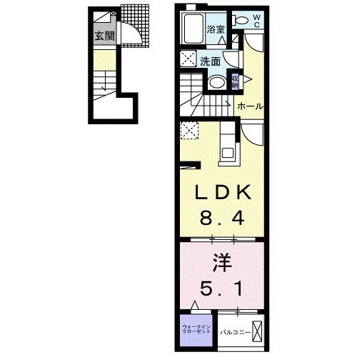 アクアプラ浅江６　Ⅱ（204） 間取り図画像