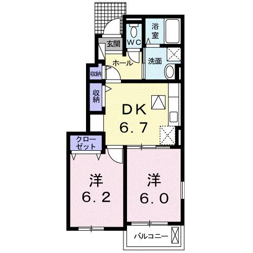 ヴィラ　ソレイユ　Ａ（101） 間取り図画像