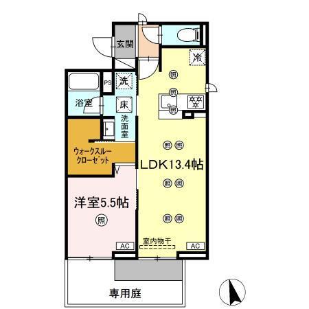 ディアライズ河内（101） 間取り図画像