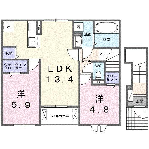 プロムナード大神Ⅱ（202） 間取り図画像