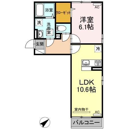 D-roomそら（101） 間取り図画像